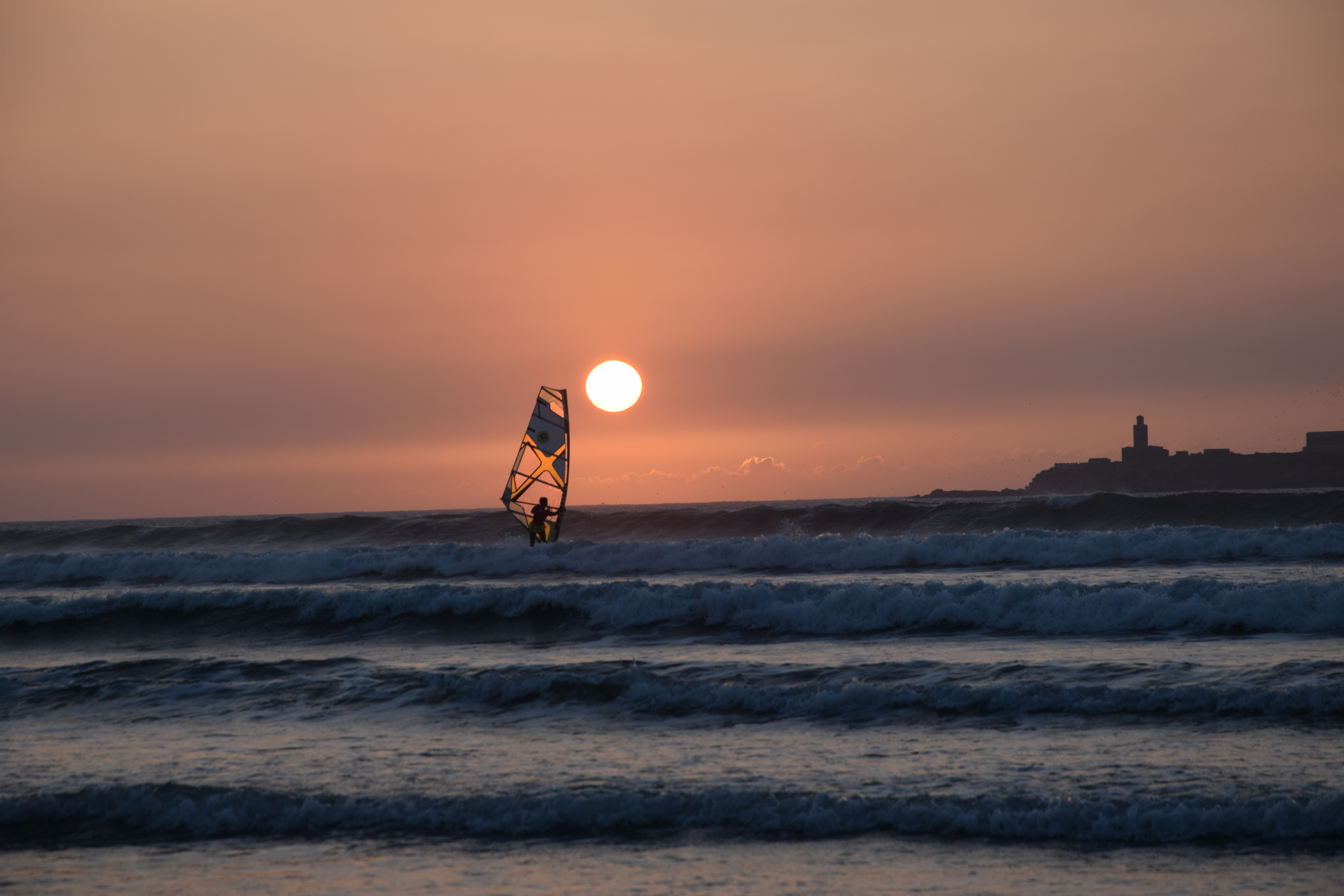 Water sports action in Essaouira